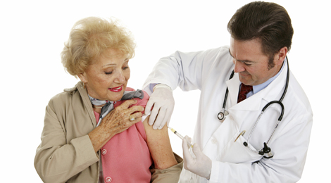 Getting a vaccine shot