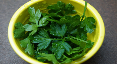 Parsley is packed with vitamin C, calcium and iron.