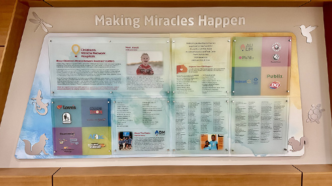 Bill and Olivia Amos Children’s Hospital Network Wall