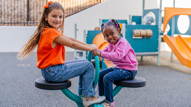 	Bill and Olivia Amos Children’s Hospital Playground Seesaw